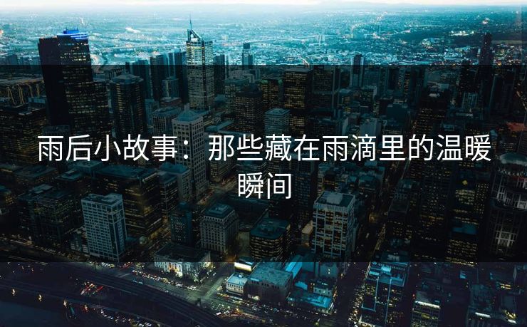 雨后小故事：那些藏在雨滴里的温暖瞬间