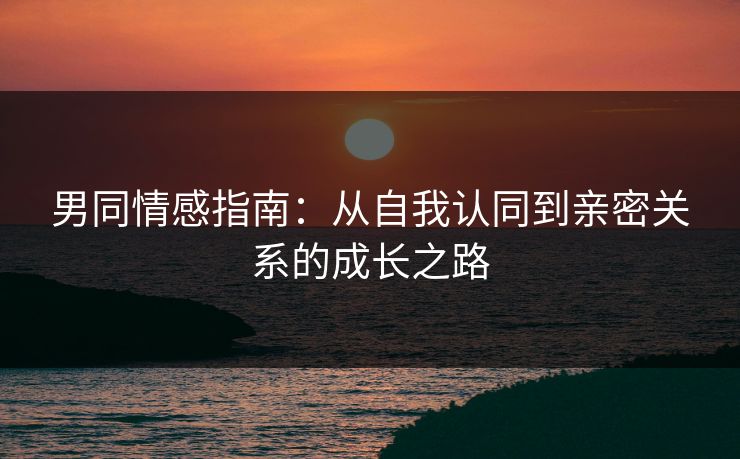 男同情感指南：从自我认同到亲密关系的成长之路